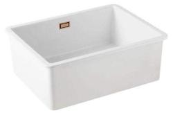 Ausmann Ceramic Mira Pia Cerâmica Branca - Embutida e Intermediária 795 x 460 mm com Plugue de Cobre 1208971467