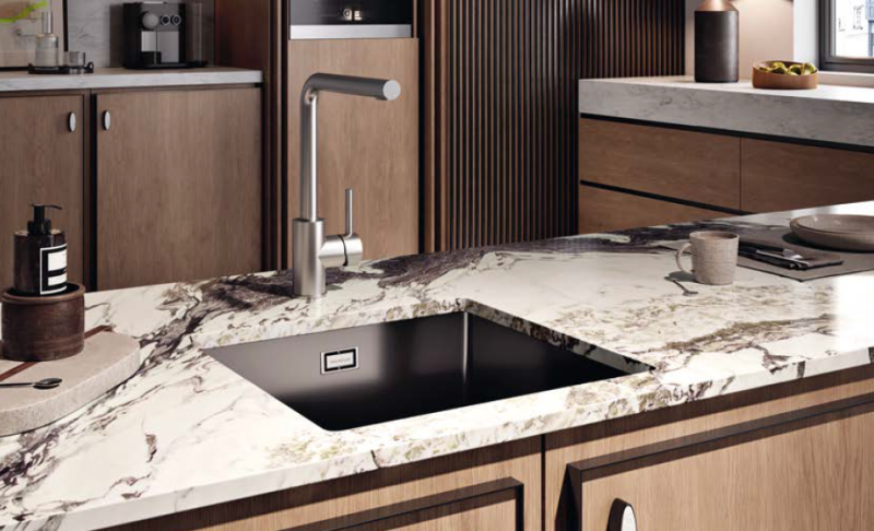 Ausmann Ceramic Ember Pia Quadrada de Cerâmica Preta Embutida e de Superfície 40 x 40 cm com plugue preto 1208971489