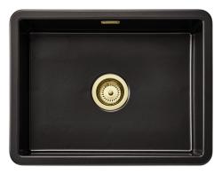 Ausmann Ceramic Ember Pia Cerâmica de Encaixe e Embutida 54 x 40 cm com Plugue Dourado 1208971496