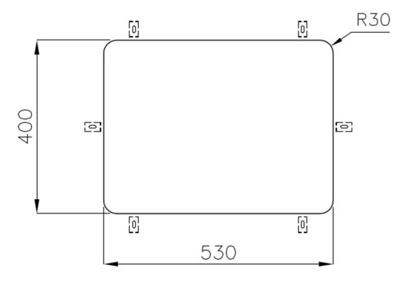 Foster Under Aço Inoxidável Pia 53 x 40 cm Embutida 1208971523