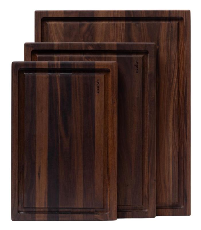 Woodsea Butcher Groove L - Tábua de Cortar em Madeira de Nogueira com sulco de suco 60x45 cm 1208971536