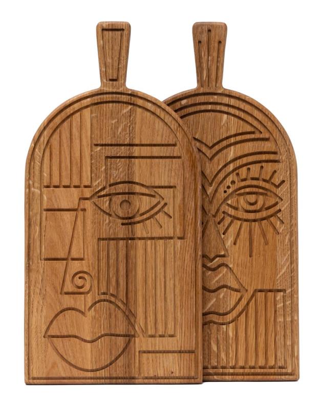 Máscara Woodsea Oak- Tábua de corte e serviço de madeira de carvalho 38x19 cm 1208971562