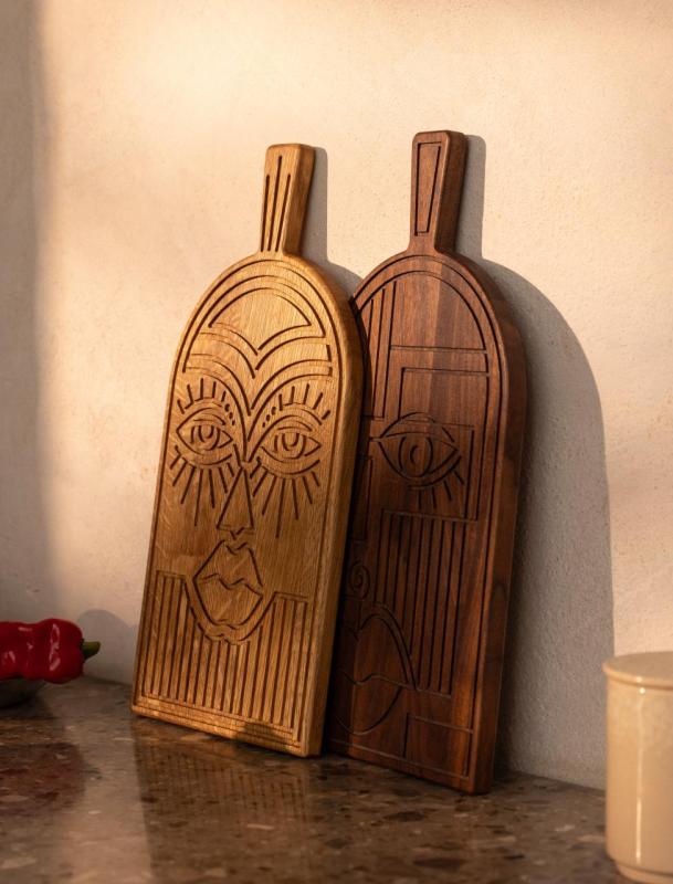 Máscara Woodsea Oak- Tábua de corte e serviço de madeira de carvalho 38x19 cm 1208971562