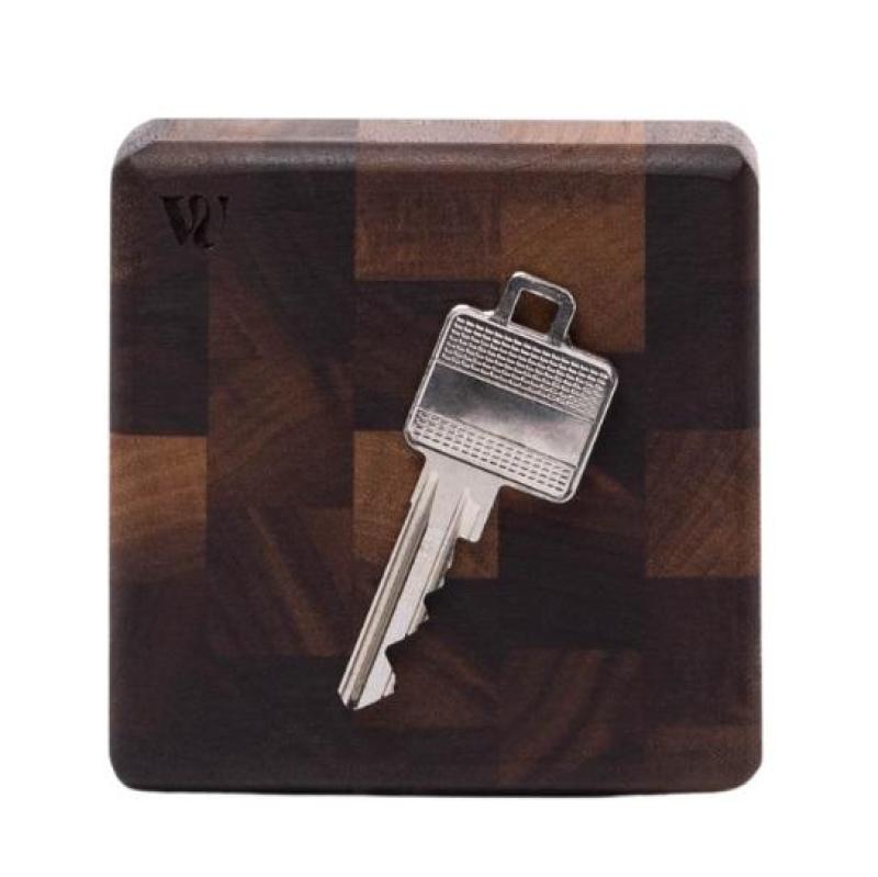Woodsea End Grain Walnut - Porta-chaves de Madeira de Nogueira 9x9 cm 1208971601