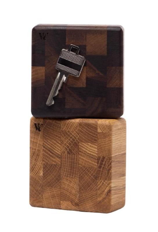 Woodsea End Grain Walnut - Porta-chaves de Madeira de Nogueira 9x9 cm 1208971601