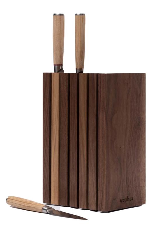 Woodsea Block Walnut S - Bloco de Suporte para Facas de Madeira de Nogueira 13x8 cm 1208971608