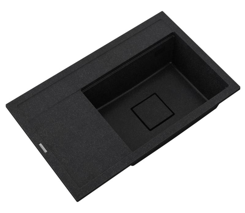 Graniteland Seta Granito preto ardósia Pedra dura Bacia de instalação 80x50 cm 1208971619