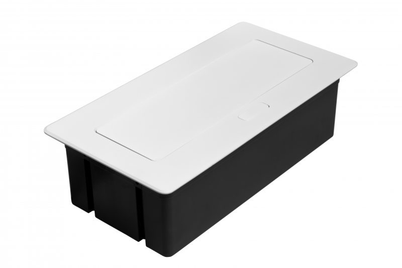 Tomada de móveis MULTISOFT, 2xSCHUKO, USB A+C, RJ45, cabo 1,5 m, branco