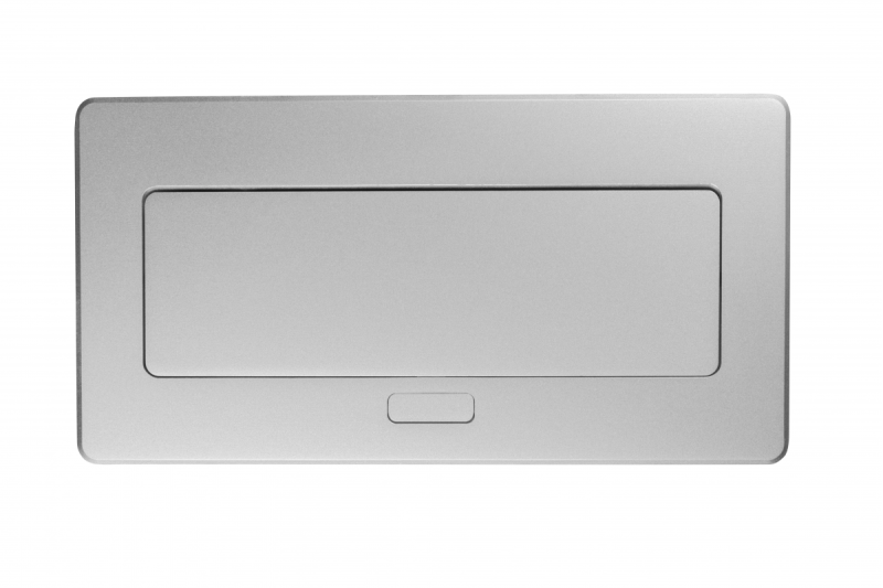 Tomada de mobiliário MULTISOFT, 2xSCHUKO, USB A+C, RJ45, cabo HDMI 1.5 m, alumínio