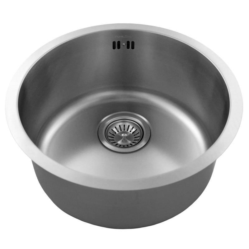 Pure.Sink Rondo RVS Pia redonda para embutir, sob medida e sobreposta 38 cm PRN38-02