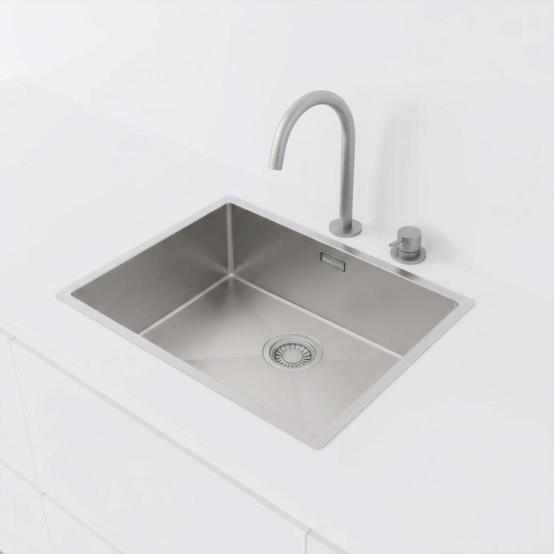 Pure.Sink Luxion Pia de aço inoxidável 50x40 cm para encastrar, encastrar na bancada e sobre a bancada PLX5040-02