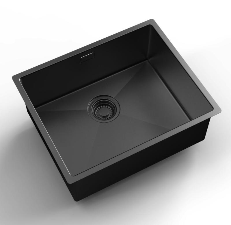 Pure.Sink Luxion PVD Pia preta 50x40 cm para encastrar, embutir ou sobrepor PLX5040-63