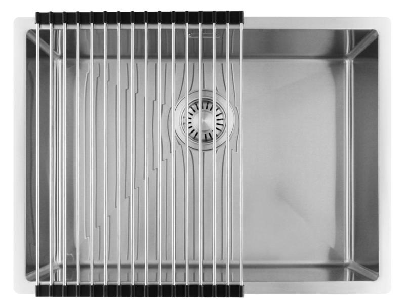 Pure.Sink Luxion Pia em aço inoxidável 55x40 cm para encastrar, encastrar na bancada e sobre a bancada PLX5540-02