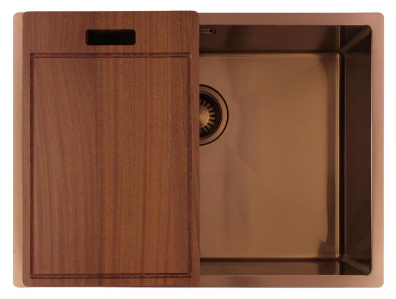 Pure.Sink Luxion Pia de cobre 55x40 cm para encastrar, embutir e montar PLX5540-62