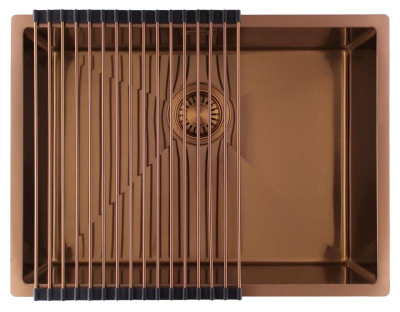 Pure.Sink Luxion Pia de cobre 55x40 cm para encastrar, embutir e montar PLX5540-62