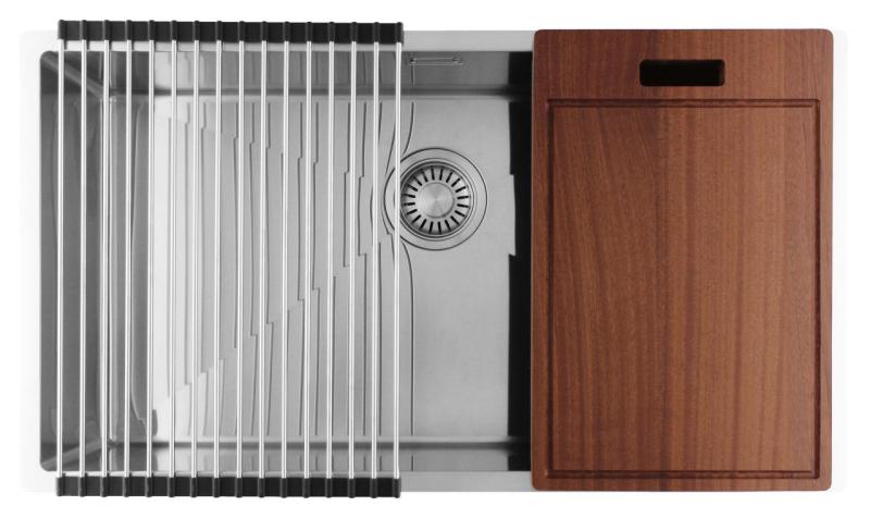 Pure.Sink Luxion Pia grande em aço inoxidável 74x40 cm para encastrar, embutir ou sobrepor PLX7440-02