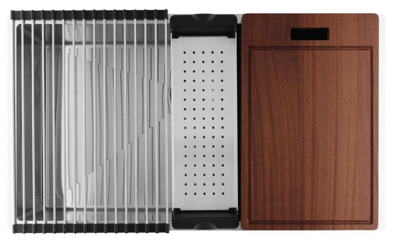 Pure.Sink Luxion Pia grande em aço inoxidável 74x40 cm para encastrar, embutir ou sobrepor PLX7440-02