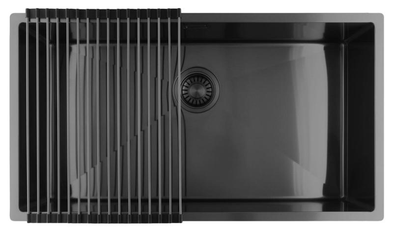 Pure.Sink Luxion Pia grande em metal Gun 74x40 cm para instalação embutida, encastrada ou sobreposta PLX7440-61