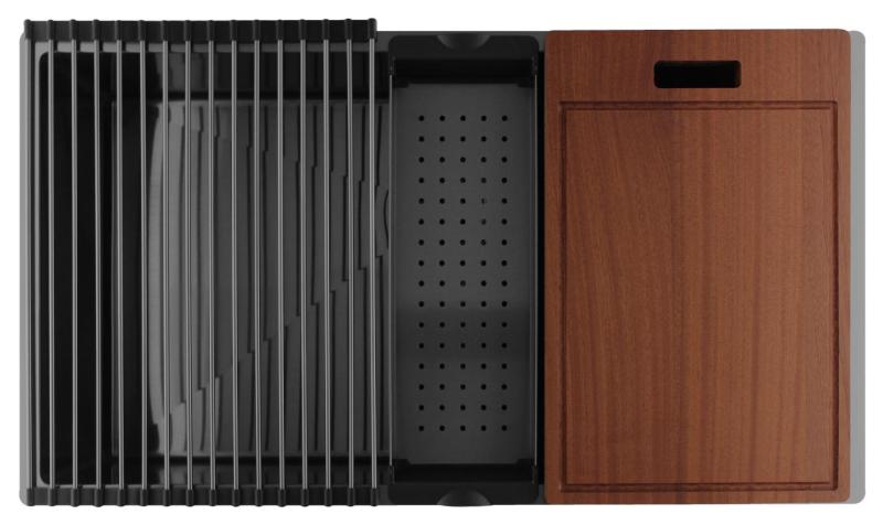 Pure.Sink Luxion Pia grande em metal Gun 74x40 cm para instalação embutida, encastrada ou sobreposta PLX7440-61