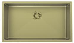 Pure.Sink Luxion Pia grande dourada 74x40 cm para encastrar, embutir ou sobrepor PLX7440-60