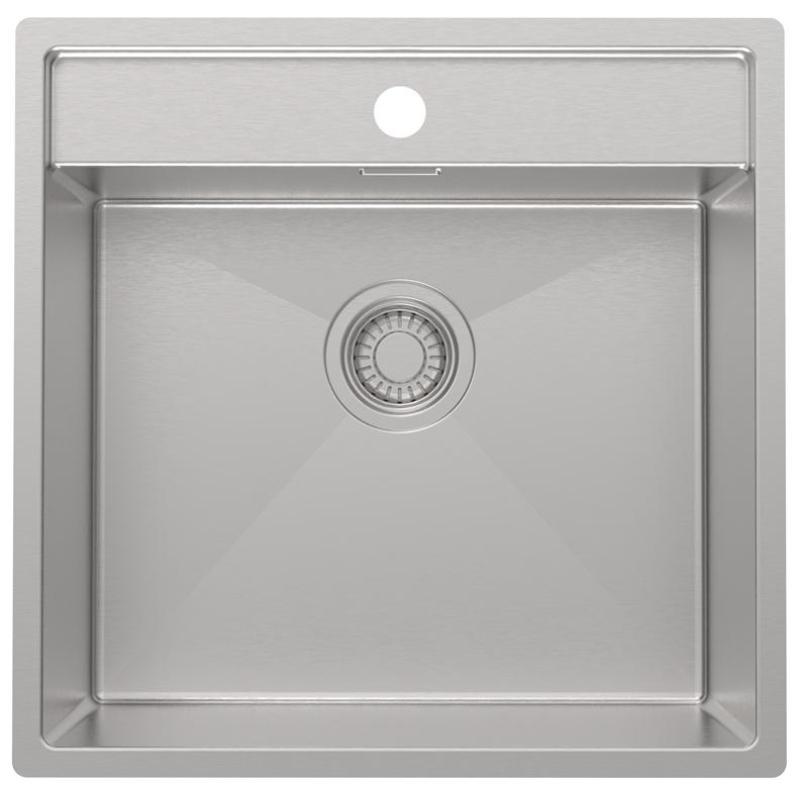 Pure.Sink Luxion Pia de aço inoxidável 51x50 cm Tapwing com suporte para torneira PLX5150T-02