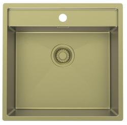 Pure.Sink Luxion Pia dourada 51x50 cm Torneira com encaixe para torneira PLX5150T-60