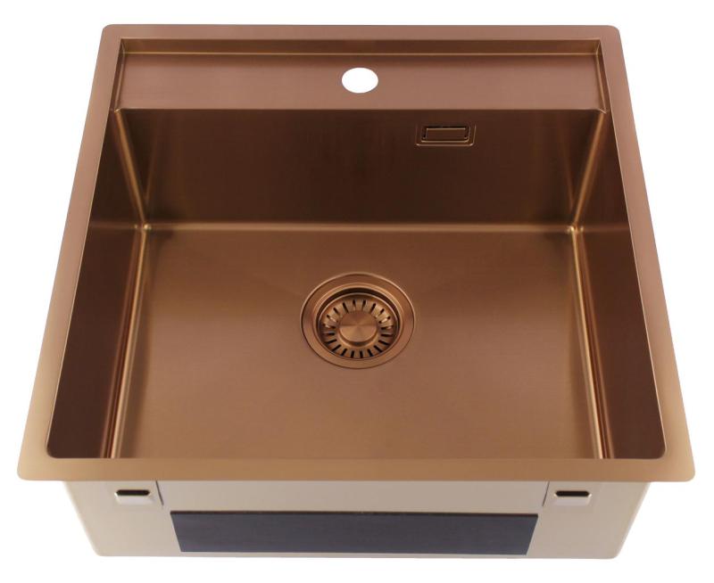Pure.Sink Luxion Pia de cobre 51x50 cm Tapwing com bancada com orifício para torneira PLX5150T-62