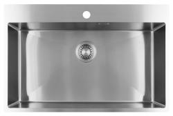 Pure.Sink Luxion Pia grande em aço inoxidável 78x50 cm Tapwing com bancada com orifício para torneira PLX7850T-02