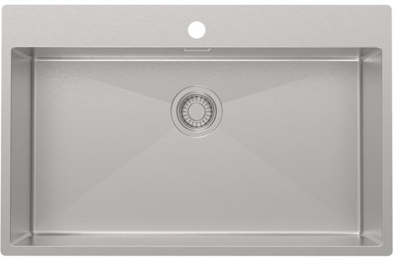 Pure.Sink Luxion Pia grande em aço inoxidável 78x50 cm Torneira com encaixe para torneira PLX7850T-02