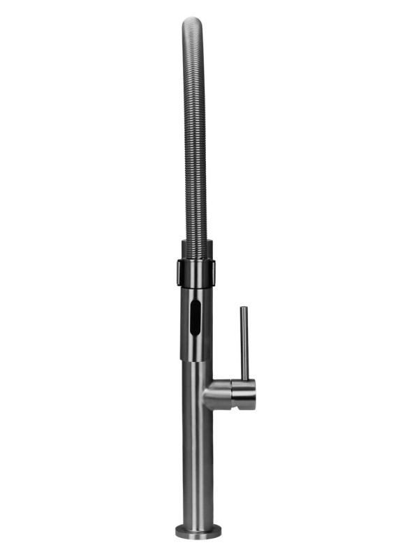 Pure.Sink Luxion Torneira de cozinha em aço inoxidável maciço com bico flexível e 2 tipos de jato PLXFLEX-02