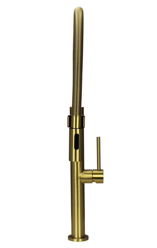 Pure.Sink Luxion Torneira de cozinha dourada Profi com bico flexível e 2 tipos de jato PLXFLEX-60