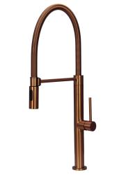 Pure.Sink Luxion Torneira de cozinha em cobre com bico flexível e 2 tipos de jato PLXFLEX-62