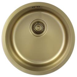 Pure.Sink Rondo Dourado Pia Redonda de Embutir, de Submontagem e de Sobrepor 38 cm PRN38-60