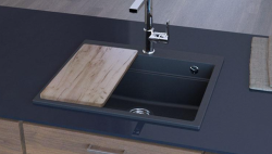 Tábua de corte de madeira de faia Granitemy para pia 402mm x214mm 1208971830