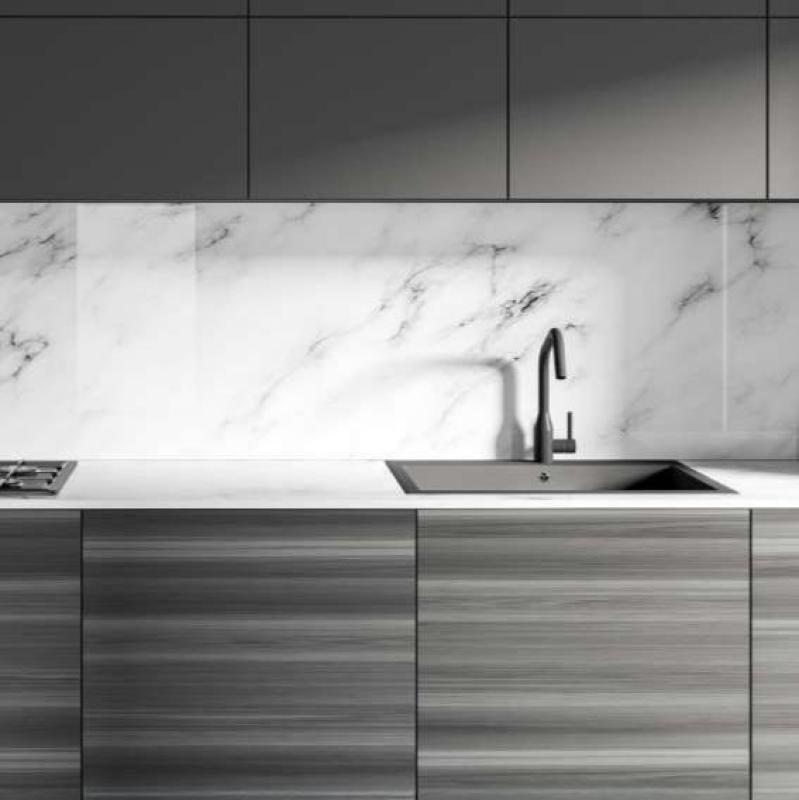 Pia de fibra branca Ausmann 40x40cm para embutir, sobrepor e instalação plana com plugue automático de aço inoxidável 1208971891