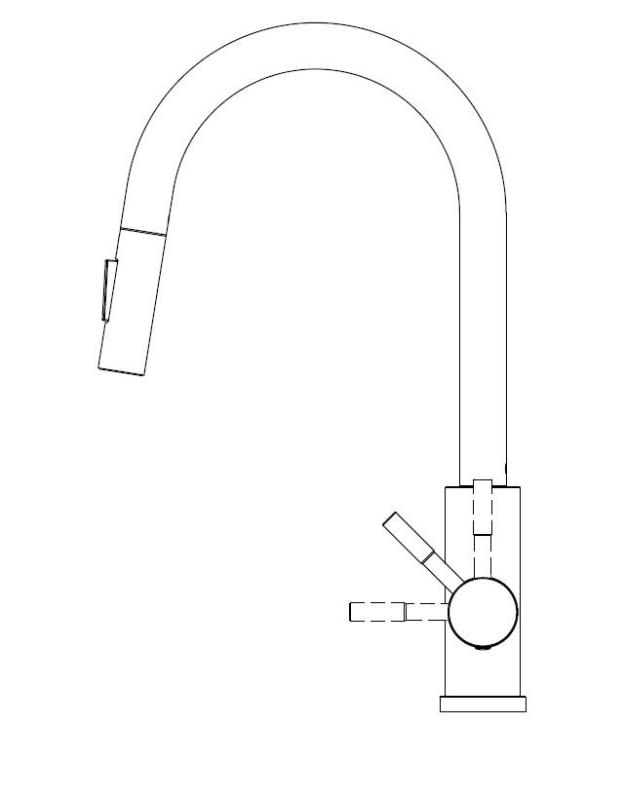 Pure.Sink Elite Steel Stream-S torneira de cozinha em cobre PVD com bico retrátil PS8045-62