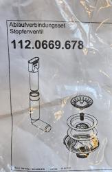 Conjunto de drenagem Franke em aço inoxidável Sirius, 1 cuba, 1 rebordo central 112.0669.678