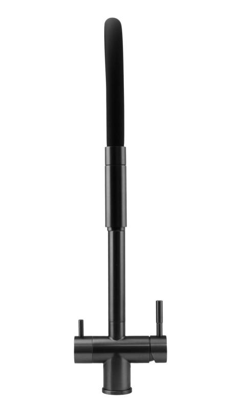 Pure.Sink Elite Steel Flex Torneira de cozinha de metal PVD de 3 vias com bico flexível e água filtrada PS8110-61