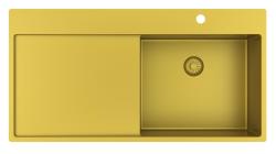 Pure.Sink Exclusivo Pia dourada com escorredor 100x52 cm Torneira à direita PEX47100RT-60