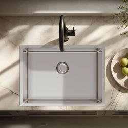 Pure.Sink Exclusivo Pia especial em aço inoxidável com 35 cm de comprimento, 50 x 35 cm e raio de 10 mm PEX5035-02