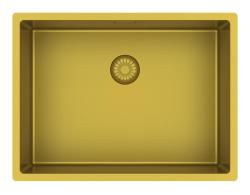 Pure.Sink Exclusivo Pia dourada 55x40 cm, raio de 10 mm, para instalação embutida, plana e sobreposta PEX5540-60