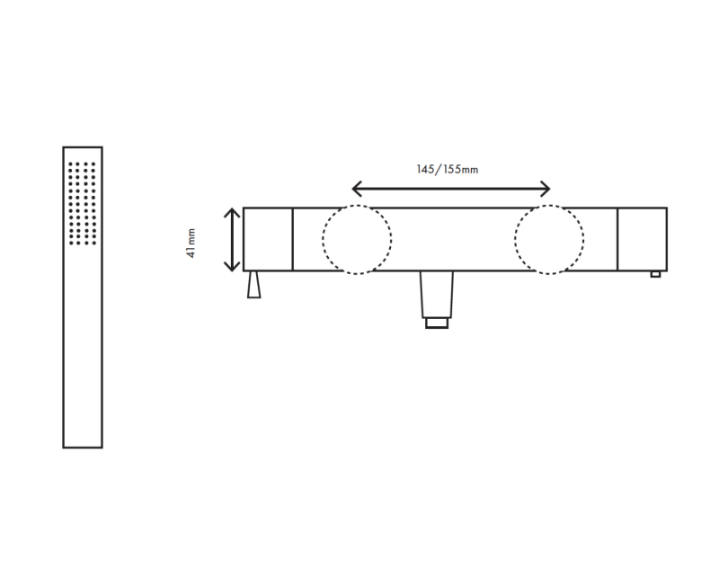 MURO TUA Misturadora de duche com conjunto de duche cromado M1.B1.CR