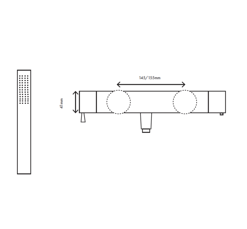 MURO TUA Torneira termostática para chuveiro com conjunto de chuveiro cromado M1.B1TH.CR