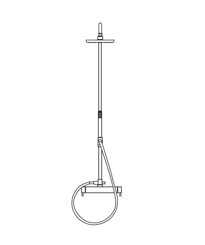 MURO TUA Combinação de chuveiro com chuveiro de efeito chuva cromado M1.B11.CR