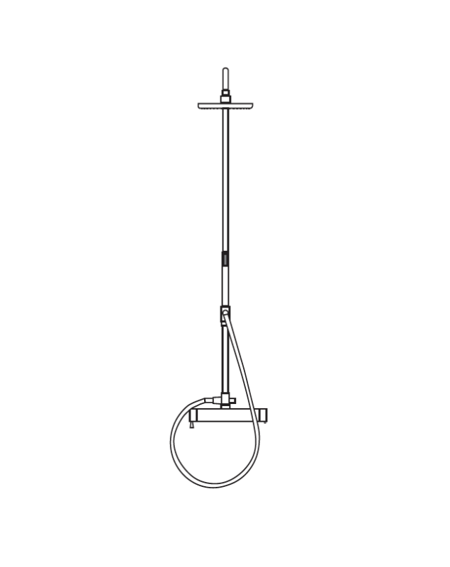 MURO TUA Combinação de chuveiro com termostato e chuveiro de efeito chuva cromado M1.B11TH.CR