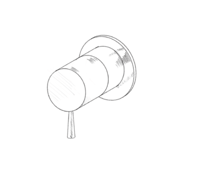 MURO TUA Torneira misturadora embutida na parede cromada M1.B31.R.CR