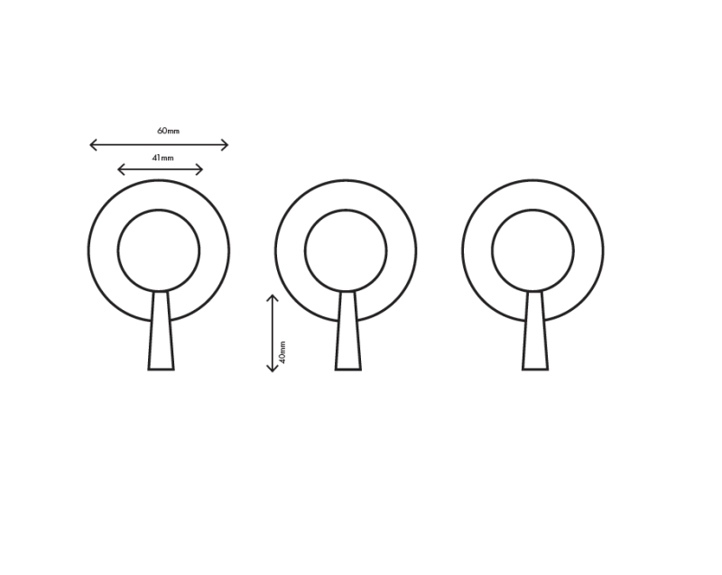 MURO TUA Torneira embutida na parede com 2 torneiras de fecho cromadas M1.B34.R.CR