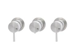 MURO TUA Torneira termostática embutida para chuveiro com 2 torneiras de corte cromadas M1.B34T.R.CR