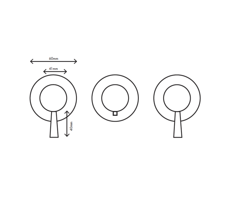 MURO TUA Torneira termostática embutida para chuveiro com 2 torneiras de corte cromadas M1.B34T.R.CR