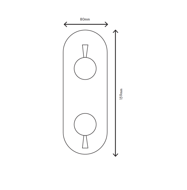 MURO TUA Misturadora embutida na parede com seletor de 3 vias cromado M1.B33.S.CR